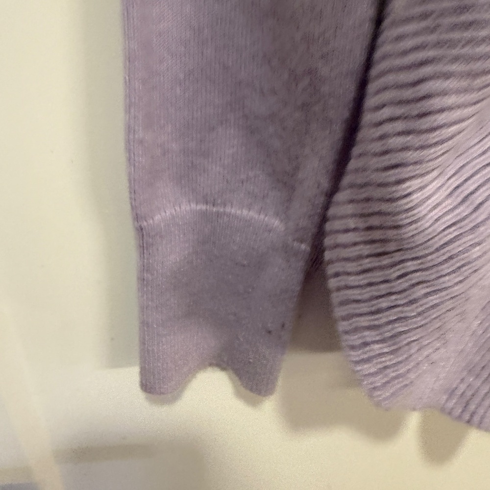 💜 Lilly Pulitzer Lavender Ruffle Hem Sweater – Size S - Picture 6 of 8